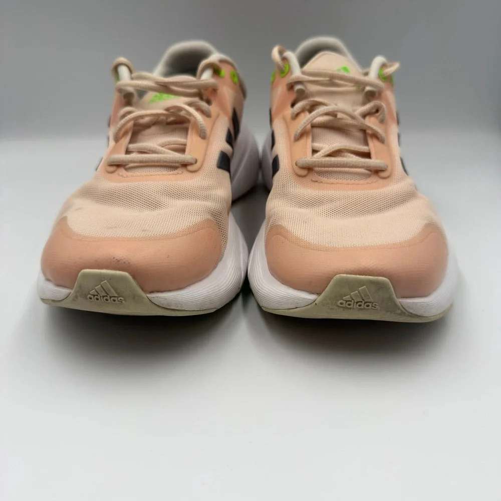 Adidas Bounce GX2006 Peach Pink Neon Green Running Shoes Womens Size 9